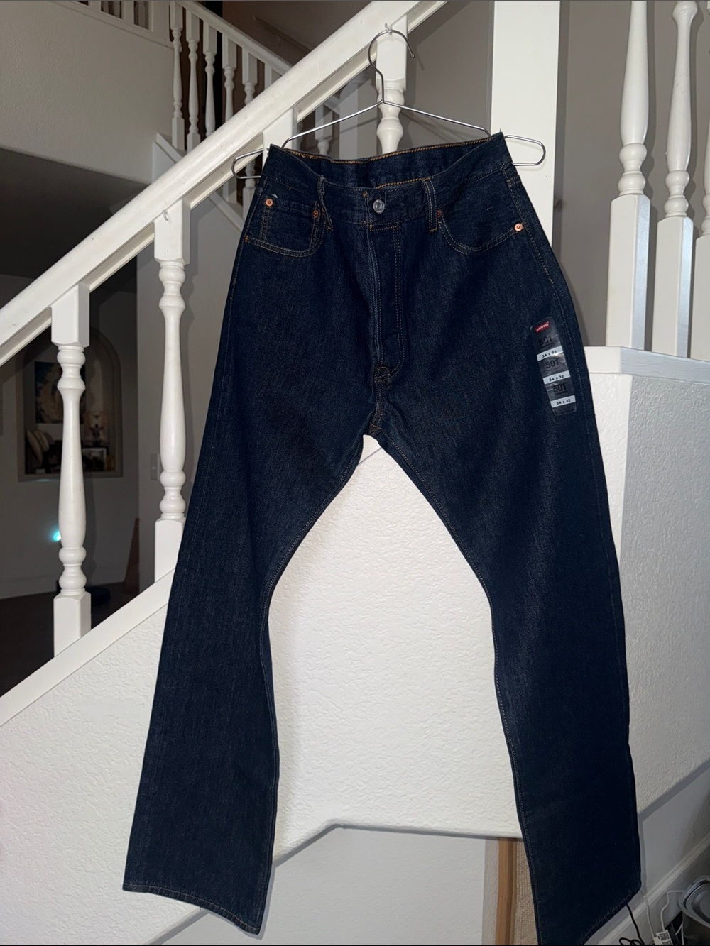 Levi's 501 Straight Leg Dark Indigo Jeans